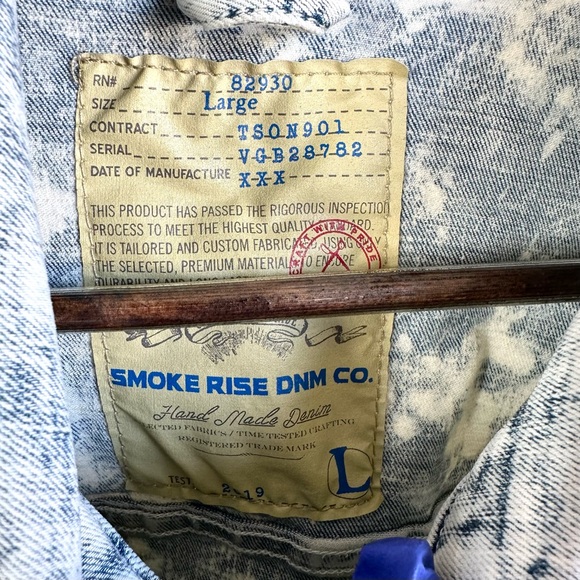 Smoke Rise Acid Washed Denim Jacket for Men - Picture 5 of 7